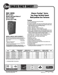 Rheem Prestige Series: Up to 96% AFUE ECM Motor Variable Speed Multi Position Sales Fact Sheet