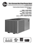 Rheem Package Dedicated Horizontal Heat Pump Specification Sheet