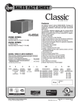 Rheem Package Dedicated Horizontal A/C Sales Fact Sheet