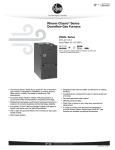 Rheem Classic Series: 80% AFUE Single-Stage PSC Motor Specification Sheet