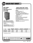 Rheem Classic Plus Series: 80% AFUE Upflow/Horizontal Sales Fact Sheet