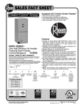 Rheem 18 SEER High Efficiency - ECM Motor - Standard N Coil Sales Fact Sheet
