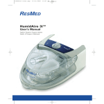 ResMed Humidifier 3I User's Manual