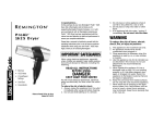 Remington DC-1625 User's Manual