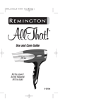 Remington D-3510at User's Manual