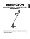 Remington Power Tools BS1812A User's Manual