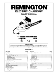 Remington Power Tools 100271-01 User's Manual