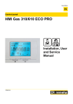 Remeha Avanta Plus HMI Gas 310/610 Eco Pro Installation User and Service Manual