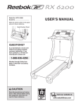 Reebok Fitness RCTL12920 User's Manual
