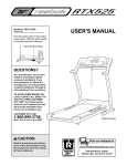 Reebok Fitness RTX525 RBTL15500 User's Manual
