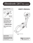 Reebok Fitness RBCCEL79020 User's Manual
