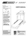 Reebok Fitness RBTL11910 User's Manual