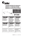 RedMax BT280 User's Manual