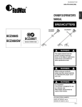 RedMax BCZ3050S User's Manual