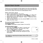 RCA RP5130 Quick Start Guide