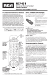 RCA RCR451 User's Manual