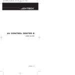 RCA JOYTECHTM AV CONTROL CENTER 2 User's Manual