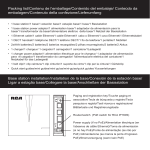 RCA IP160S Connection Sheet