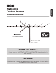 RCA ANT3037XR Installation Manual