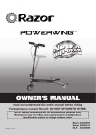 Razor Mobility Scooter Powerwing User's Manual