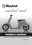 Razor Mobility Scooter Bistro 15130640 User's Manual