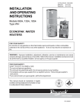 Raypak 195A User's Manual