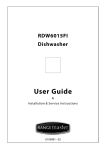 Rangemaster RDW6015FI User's Manual