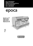 Rancilio epoca User's Manual