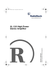 Radio Shack XL-110 User's Manual