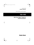 Radio Shack TAD-1005 User's Manual