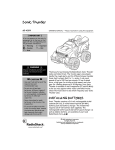 Radio Shack Sonic Thunder 63-4324 User's Manual