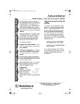 Radio Shack Samurai Racer 60-4274 User's Manual