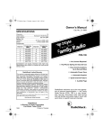Radio Shack FRS-106 User's Manual