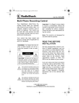Radio Shack 43-1236 User's Manual
