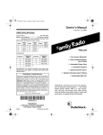 Radio Shack 21-1805 User's Manual