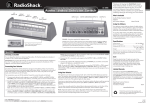 Radio Shack 15-1985 User's Manual