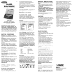 Radica Games POKER/BLACKJACK SILVER EDITION 71054 User's Manual