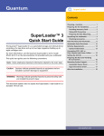 Quantum superloader 3 Quick Start Guide