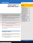 Quantum superloader 3 Quick Start Manual