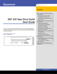 Quantum DAT320 Drive Quick Start Guide