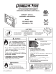 Quadra-Fire VOYAGEUR WOOD INSERT Advanced Combustion Control (ACC) VOYAGEUR-PMH User's Manual