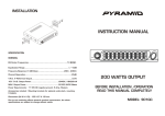 Pyramid Car Audio TLM606NC User's Manual