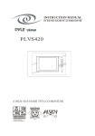 PYLE Audio PLVS420 User's Manual