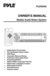 PYLE Audio PLDVD48 User's Manual