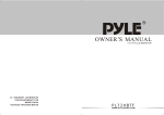 PYLE Audio PL72HBTF User's Manual