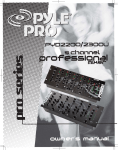 PYLE Audio PYD2200 User's Manual