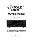 PYLE Audio Pro PTVT790A User's Manual