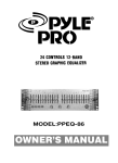 PYLE Audio PPEQ-86 User's Manual