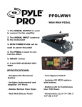 PYLE Audio PPDLWW1 User's Manual