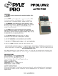 PYLE Audio PPDLUW2 User's Manual